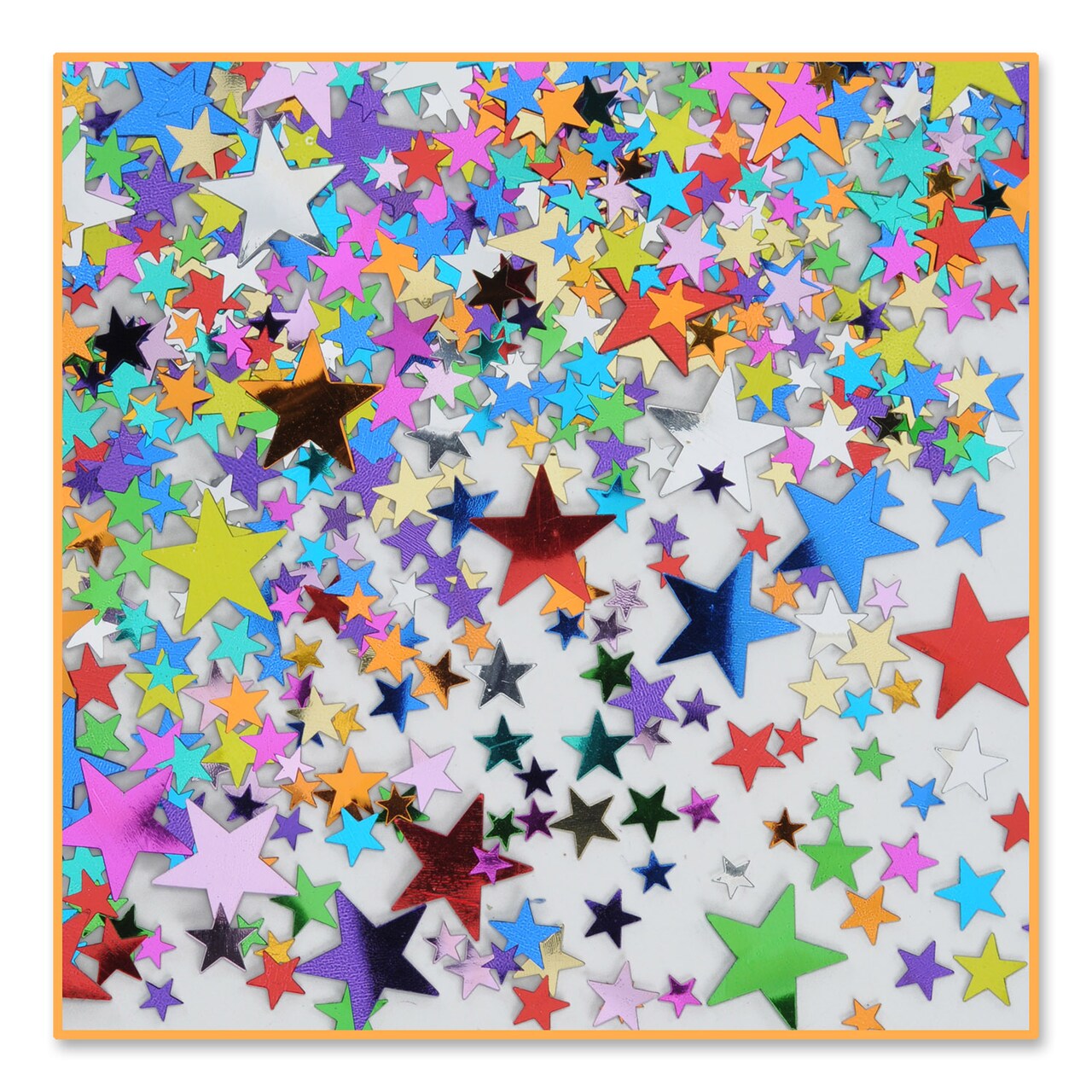 Beistle Pack of 6 Multicolor Pretty Party Star Confetti Bags 0.5 oz.